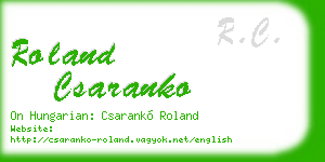 roland csaranko business card