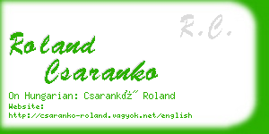 roland csaranko business card